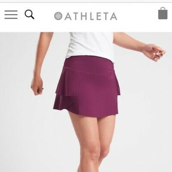 Athleta skirt Momentum tennis Skort burgundy red golf running  sz XXS - Picture 2 of 6